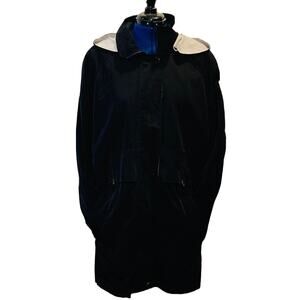 Womens Coat Size XL Carolina Colours Black Light Weight Hooded Zipper Imperfect